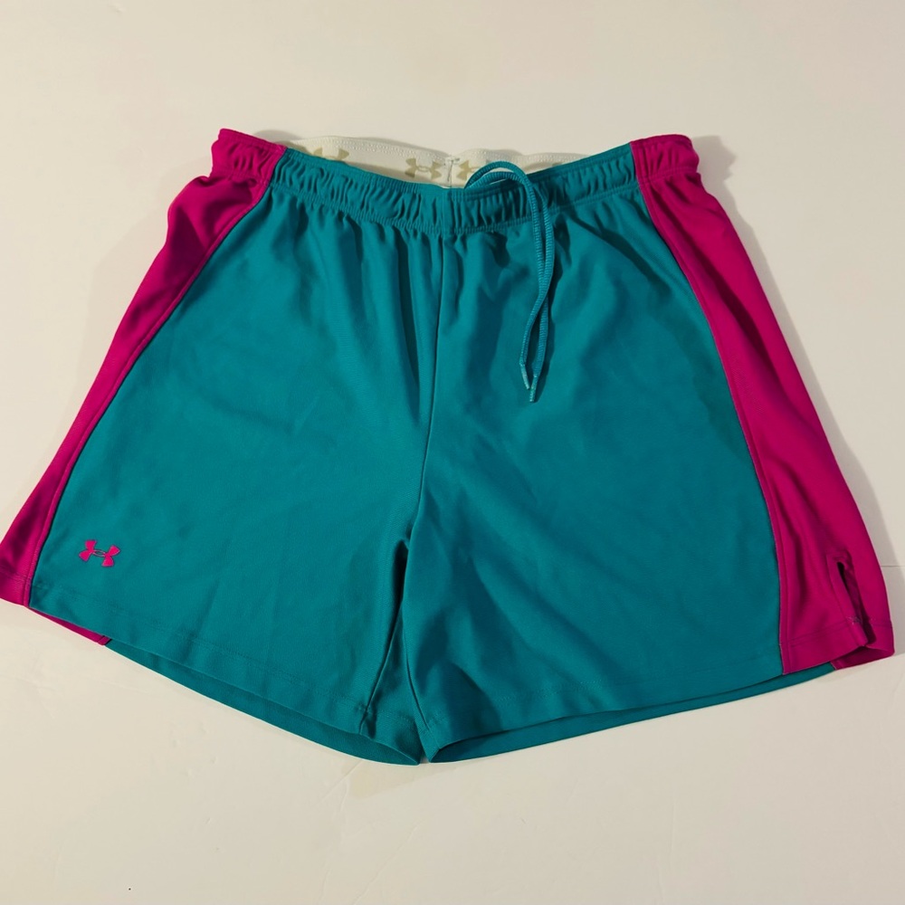 Under Armour Women's Athletic Shorts in Teal and Pink size small